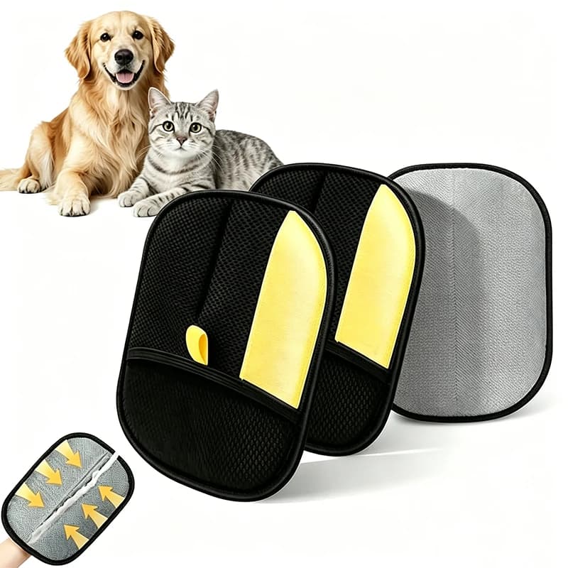 1/2/3/4PCS Pet Hair Removal Gloves Hair Removal Brush Gloves Dog Cat Hair Adhesive Gloves Static Electricity Hair Cleaning Brush