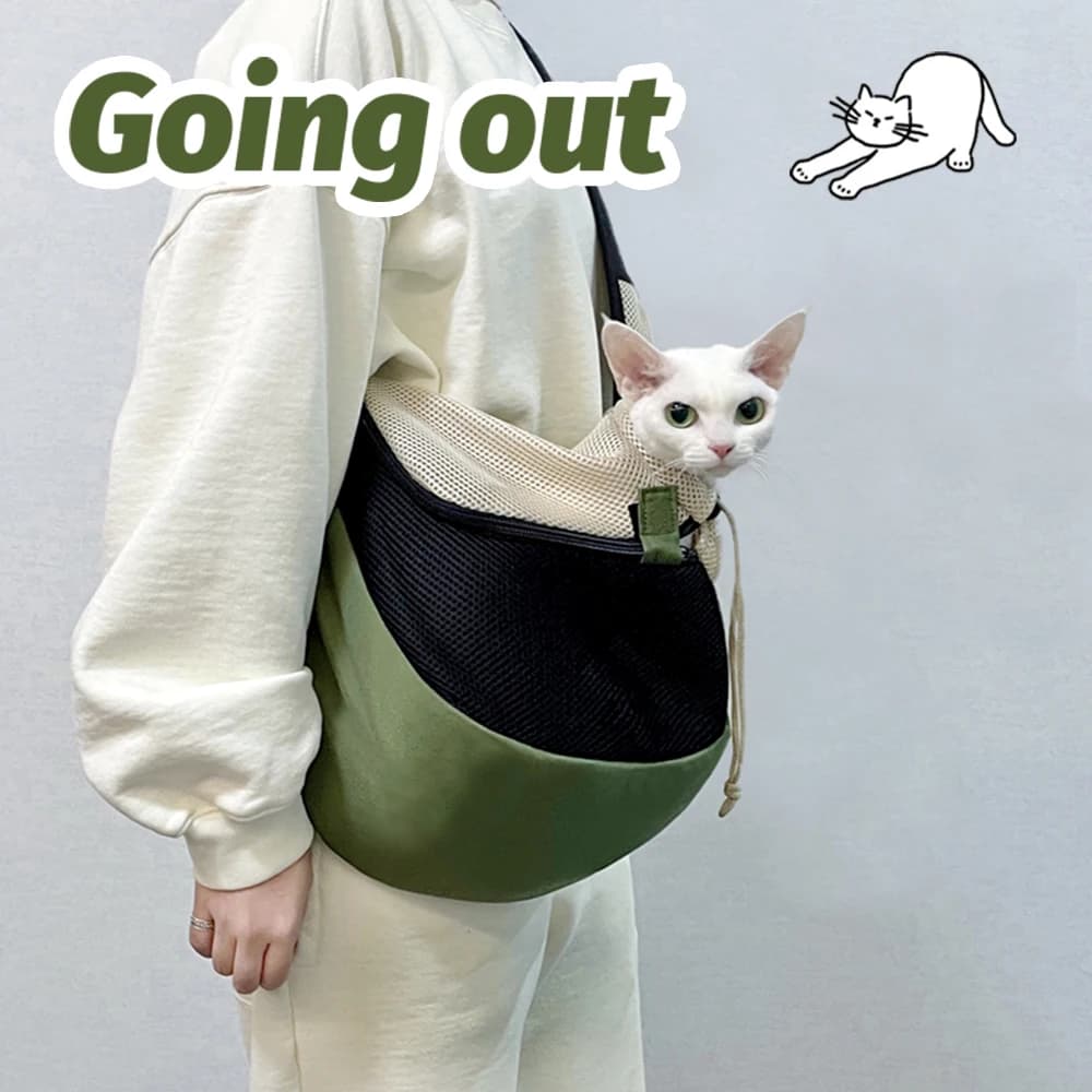 EDENPETZ Borsa a tracolla per animali domestici traspirante stile panda da 5 kg per cani e gatti