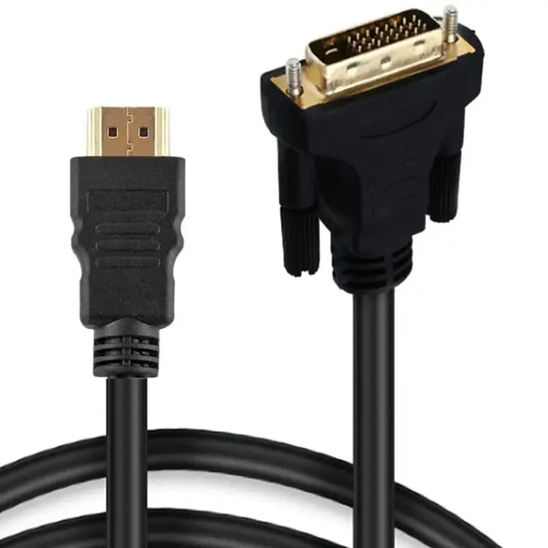 Cavo Adattatore HDMI Compatibile a DVI 24+1 HD, Scheda Grafica per Laptop 4K, Computer da Gaming, Monitor, Conversione Bidirezionale dello Schermo