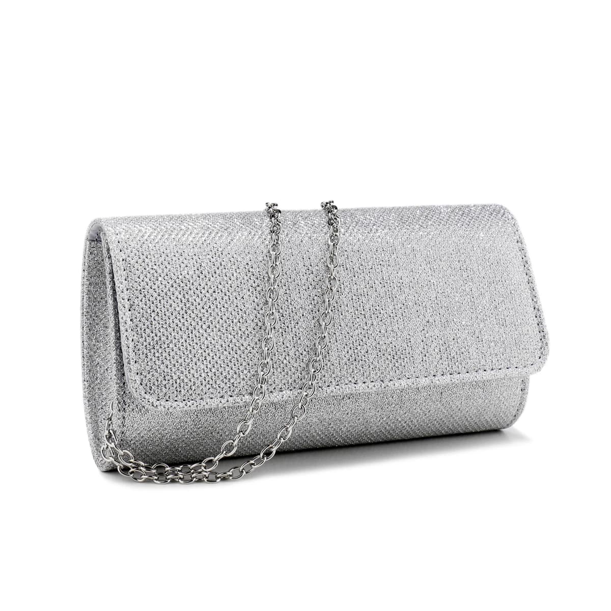 Borse da sera Casual da donna pochette in metallo a catena dorata con Design a busta piccola borse con copertura Glitter
