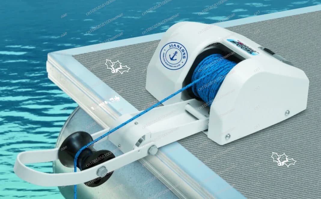 Verricello di ancoraggio per barche elettriche 12V, guinzaglio per navi e yacht, sistema di ancoraggio marino per aggancio facile, ormeggio e pesca