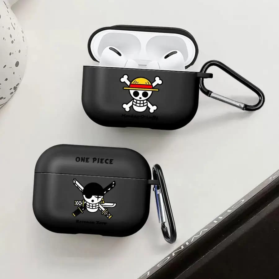 AirPods 1 Pro Pro2 Pro3 3 2 4 earphone case with Anime One Piece logo