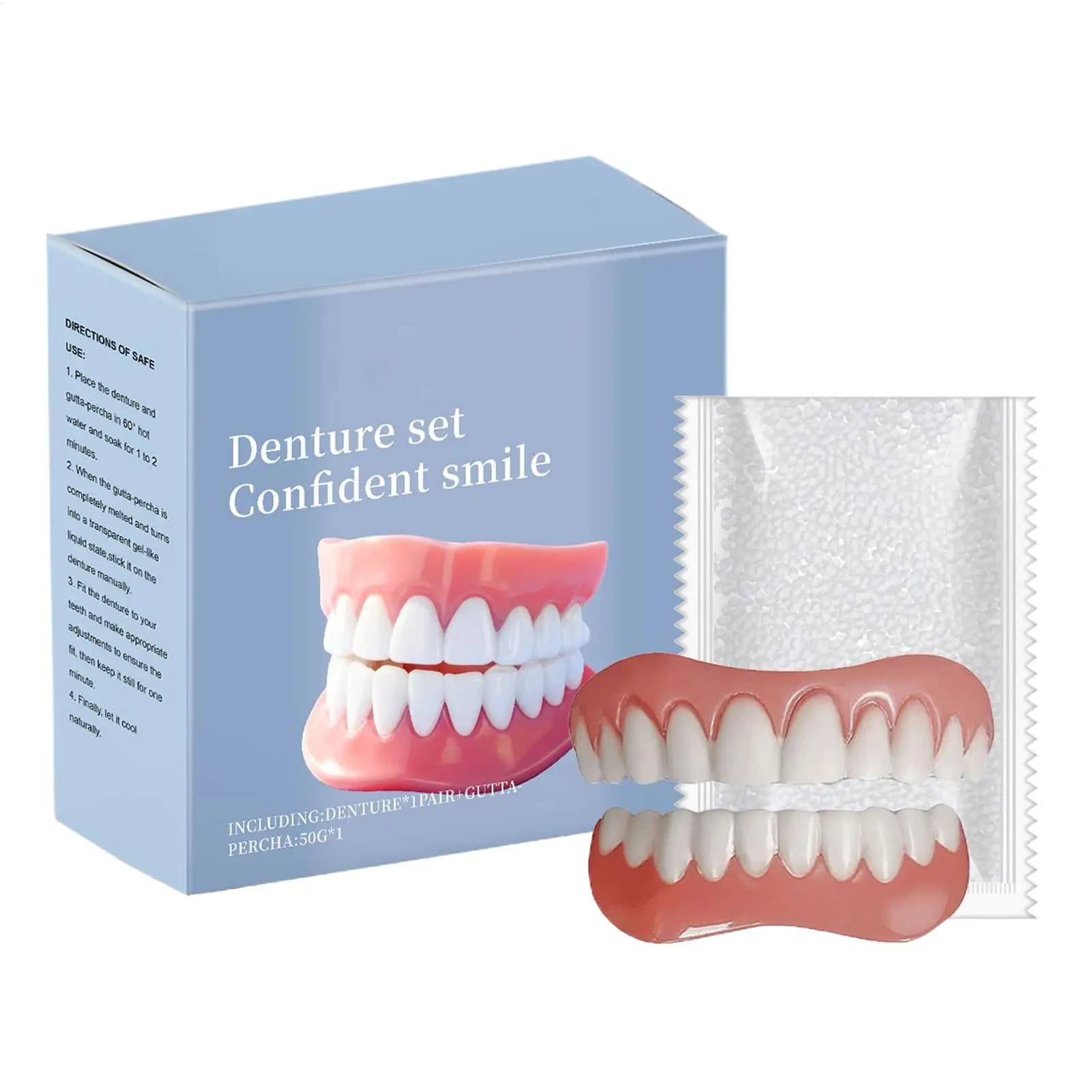 Kit per Protesi Dentarie con Resina, Set per Restauro Dentale con Apparecchi, Gel per Protesi Superiori e Inferiori, Kit per Cura Dentale