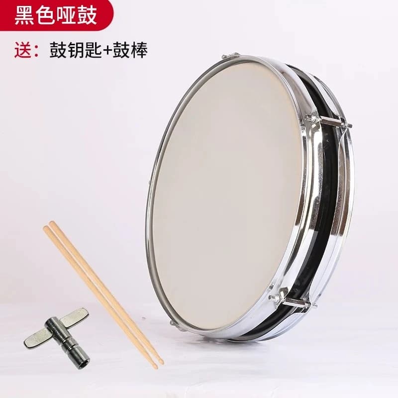 12-Inch Dumb Pad Set Metronome Children's Beginners Drum Kit Reinforcement Drum Double-sided Professional Percussion Drum Board