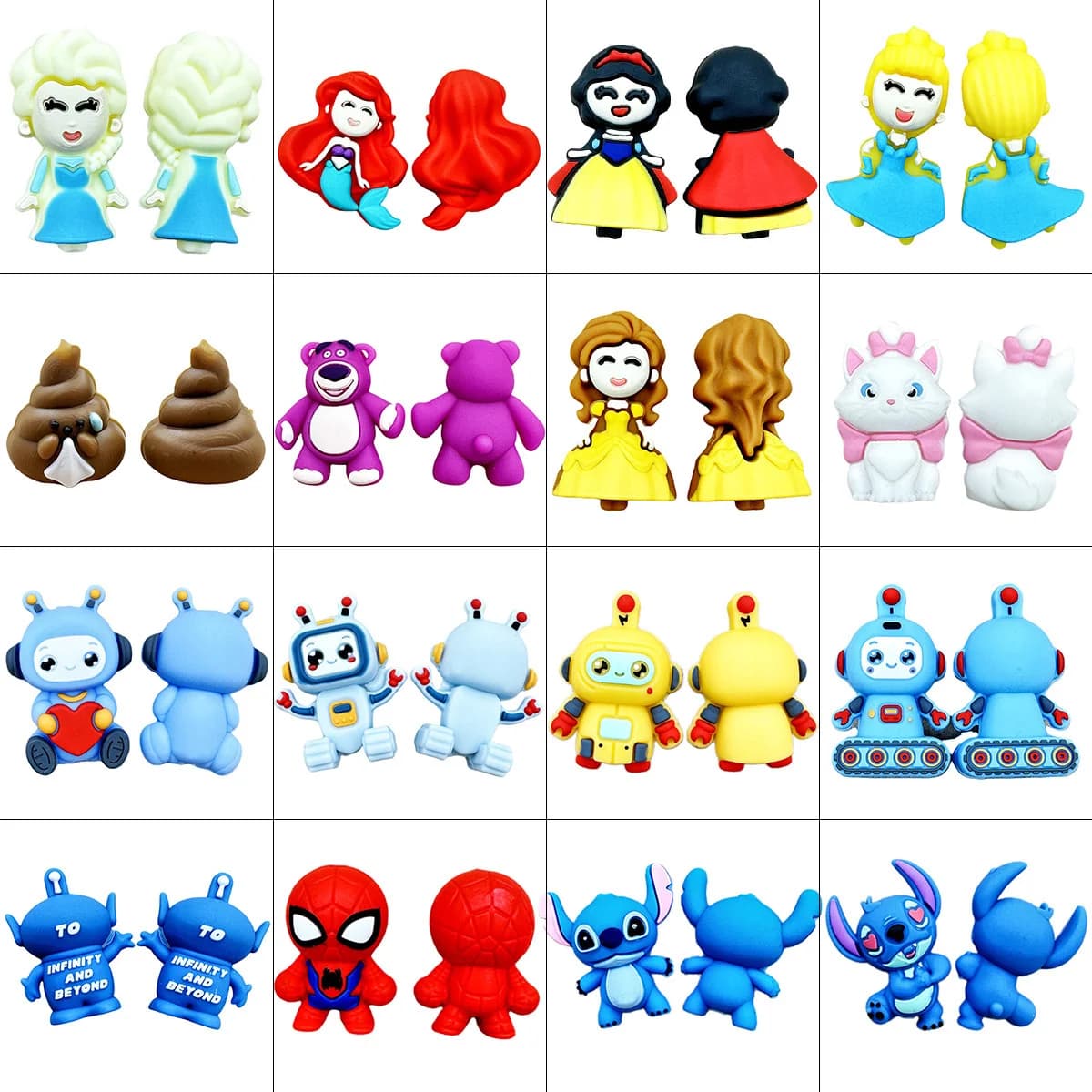 Perline in Silicone 3D 10pz, Perline Cartoon per Ciondoli Neonato, Perline Fai da Te per Penne, Catena per Ciuccio, Accessori Fatti a Mano, Regalo per Neonati