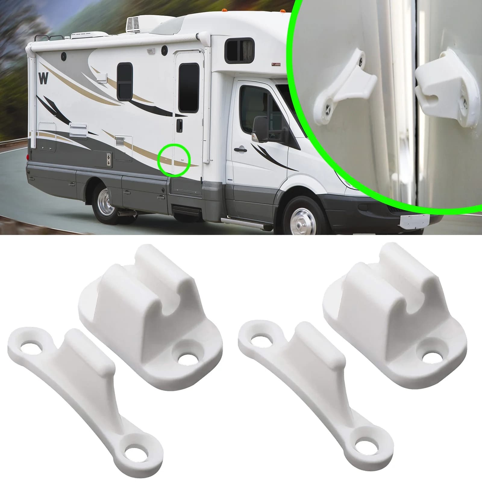 1 paio di fermo per porta per roulotte camper barca camper chiusura per porta in nylon limitatori camper fermaporta clip porta aspirazione