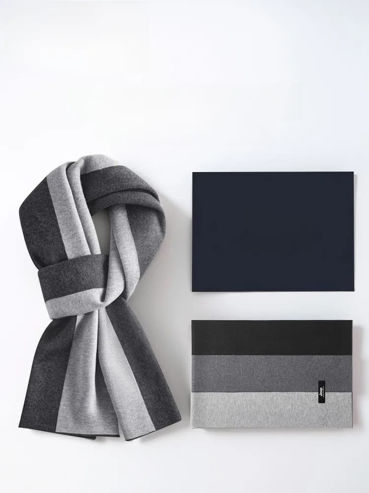 Warm Fleece Lined Scarf Men's Winter High End Cashmere like Neck Protection Women's Balaclava Boys Birthday Gift