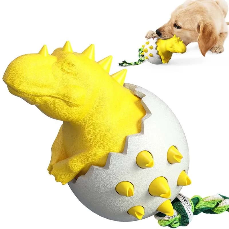 Dinosaur Egg Dog Molar Stick, Tough Durable Chew Resistant Chew Toy With Toothbrush Texture Oral Care Teething Pet For Dogs