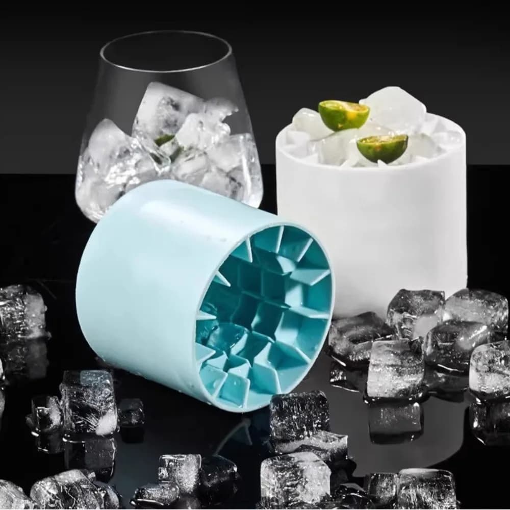 Stampo in silicone per cubetti di ghiaccio rotondi, secchiello per ghiaccio estivo, stampo creativo fai da te per ghiaccio fatto in casa, strumenti per bar