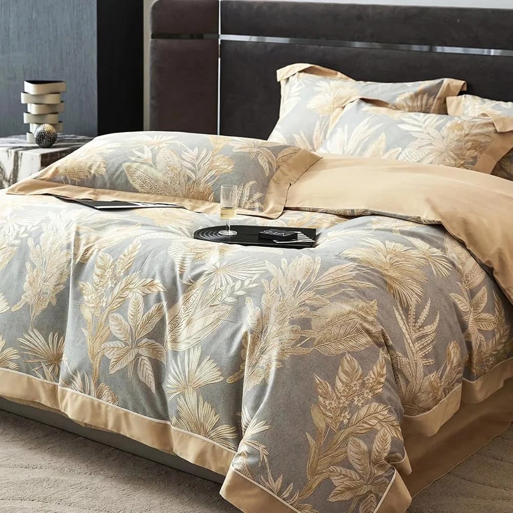 Set copripiumino in cotone queen size, biancheria da letto morbida e traspirante in 3 pezzi per il massimo comfort di tutto l'anno