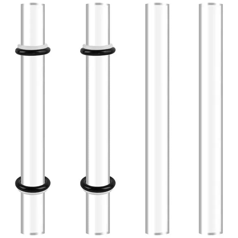 Superior AA63 4 Pack Acrylic Clay Rolling Pin Acrylic Rod With Thickness Ring Rolling Clay Rod For Handmade DIY Polymer Clay