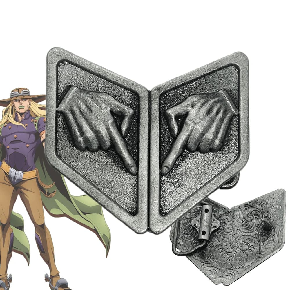 Anime JOJO STEEL BALL RUN Julius Caesar Zeppeli Cosplay Buckle Metal Belt Buckle Costume Accessory Halloween Prop