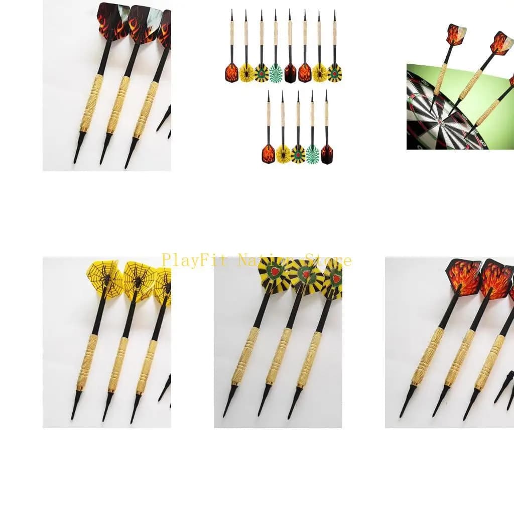 242F Freccette morbide con asta in plastica nichelata, set freccette morbide con punte morbide