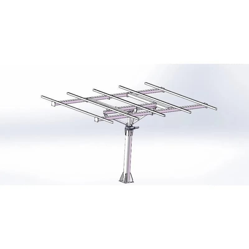 Sistema di Tracciamento Solare a Doppio Asse da 4KW con 8 Pannelli, Installazione a Terra, Sistema Solare a Terra con Montaggio Inclinabile