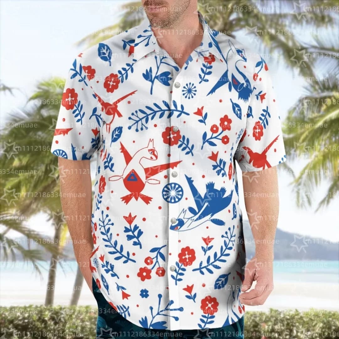 T-shirt Grafica Hawaiana Aloha Latias Latios Estate 2026, Maglietta Sportiva Primaverile da Uomo, Camicia da Campo, Abbigliamento per Bambini, T-shirt Y2K Donna