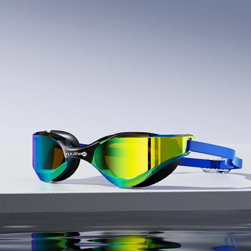 Professional Swimwear for Adults, Electroplated, HD Anti-fog, Waterproof, with Aerodynamic Mounting for Training and Competitions