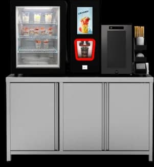 Automatic Fresh Fruit Sprinkler Dispenser Fully Automatic, New Custom Design, Intelligent Portable Frullator for Frozen Juices with Autopule Function