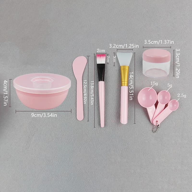 Set di Pennelli per il Viso, Ciotola e Cucchiaio per Maschere, Strumenti per la Bellezza Fai-da-Te, Accessori per la Cura della Pelle e il Trucco Femminile