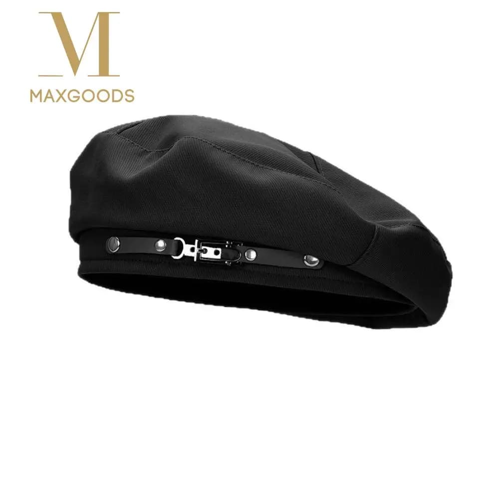 Korean Version Metal Buckle Retro Beret Cap Solid Color Warm Painter Hat Face Little Women Beret Women Girls Wear