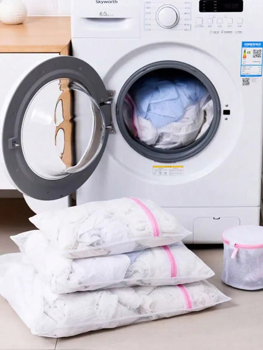 Sacchetto per lavatrice anti-groviglio, protezione per reggiseni e biancheria intima, rete in tessuto a maglia
