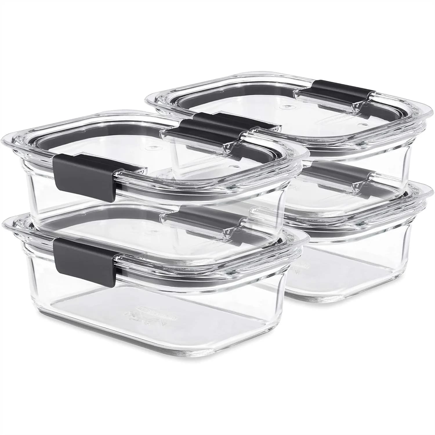Glass Food Storage Containers 3.2 Cup Set of 4 with Leak-Proof Airtight Lids for Meal Prep and Leftovers