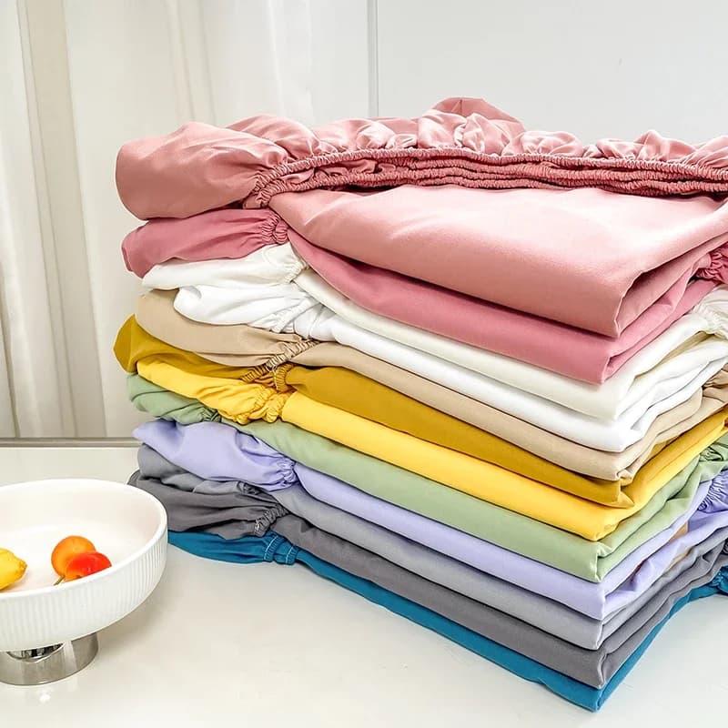 Double torque bed sheet with elastic corners microfiber Hotel Ultra-soft luxury mattress cover Queen single king Size