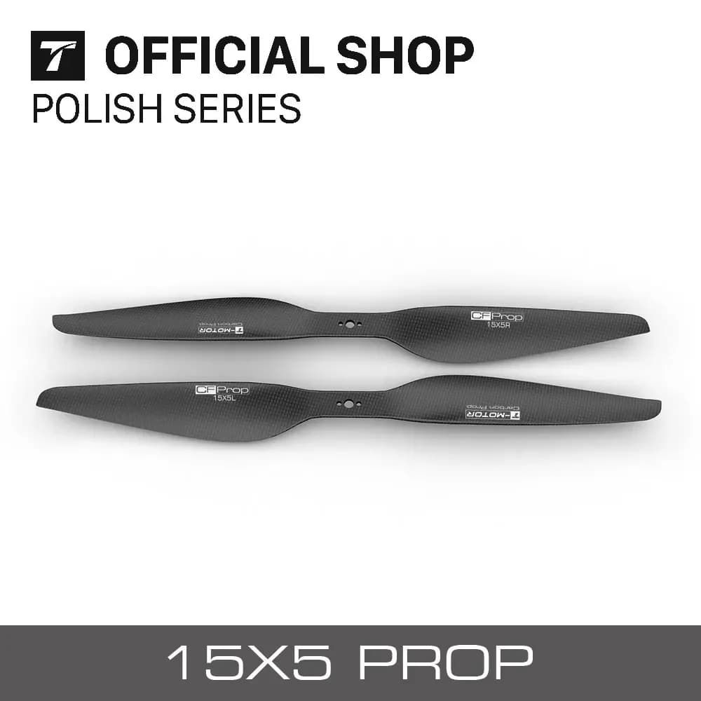 T-Motor professione CF prop P15 * 5 "(coppie CW + CCW 2 lame) P15x5 eliche in fibra di carbonio per multicopter