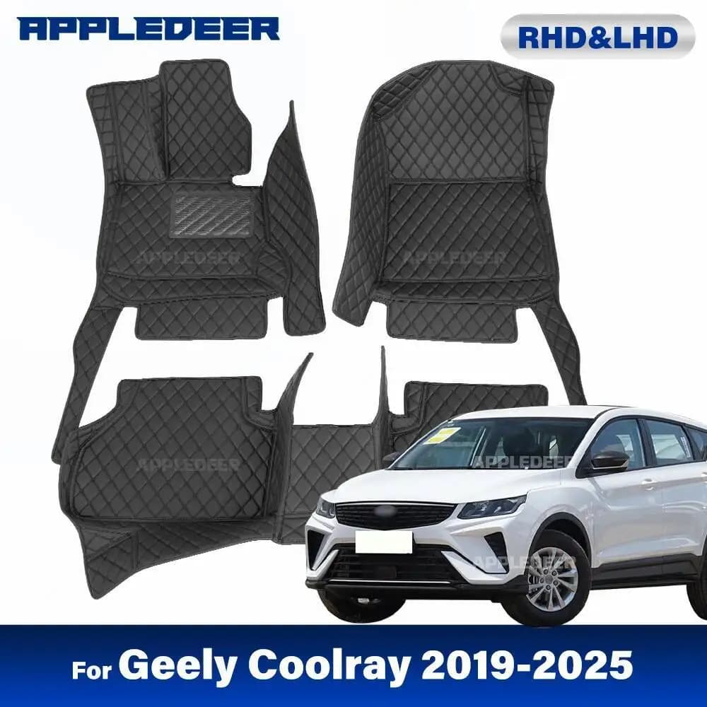 Tappetini per auto per Geely Coolray 2019-2025 2024 2023 22 21 20 Tappetini per auto personalizzati Copertura per tappeti per automobili Accessori interni