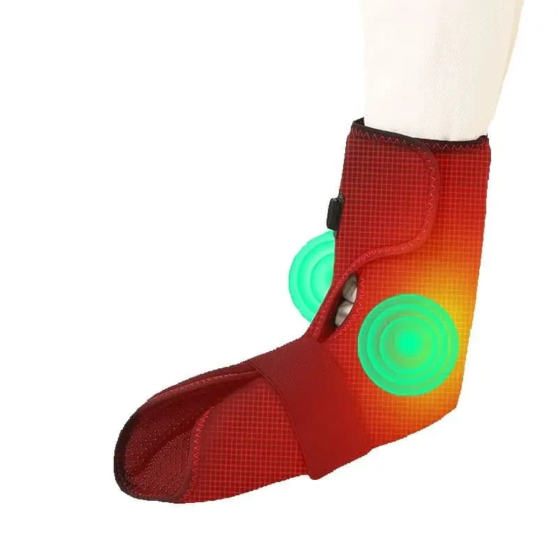 Supporto Riscaldante per Piedi e Caviglie con Massaggio, Massaggiatore a 3 Vibrazioni, Tutela Elettrica Riscaldata per Piedi, Sollievo per Fascite Plantare