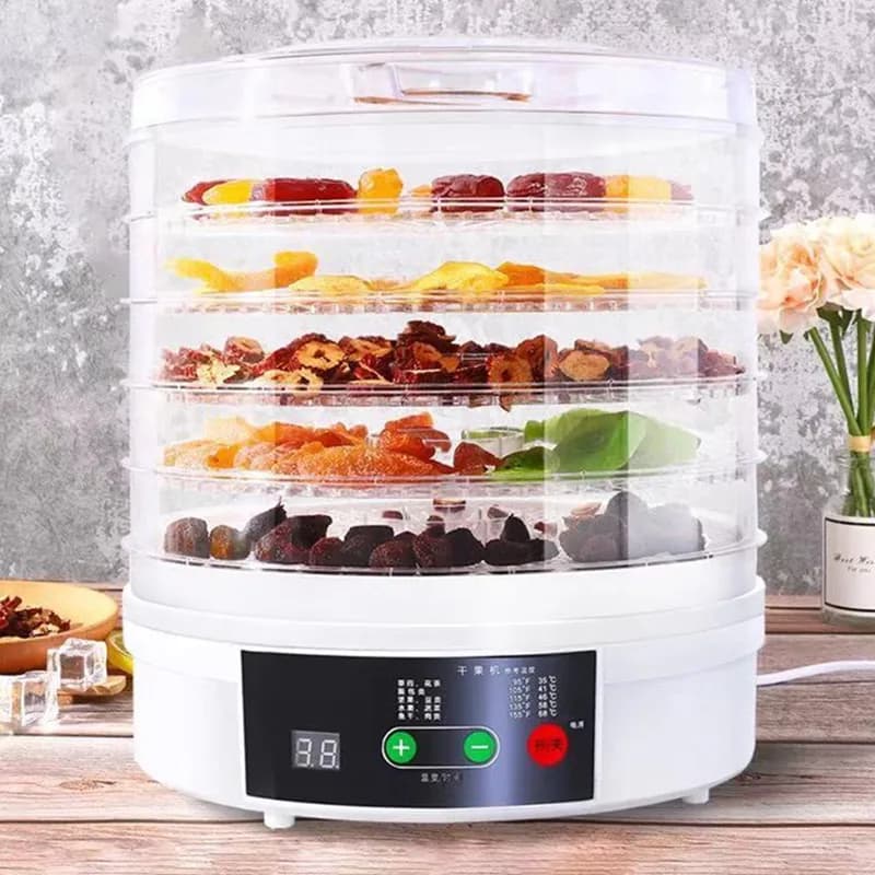Piccolo disidratatore trasparente per uso alimentare che riscalda frutta e verdura, essiccatore per carne per animali domestici, macchina per frutta secca per uso domestico