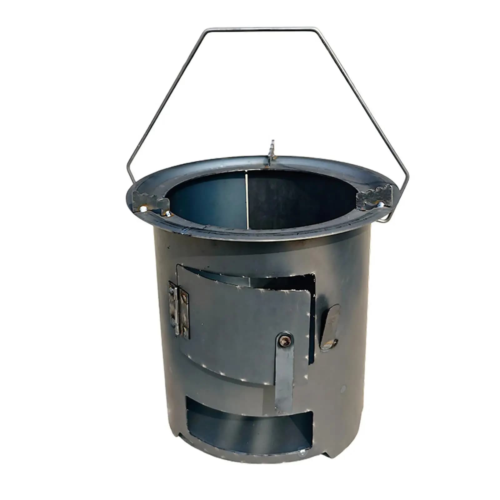 Fornello da Campeggio Pieghevole in Ferro, Barbecue, Braciere, Set da Cucina Multifunzione, Griglia Portatile per Picnic e Giardino
