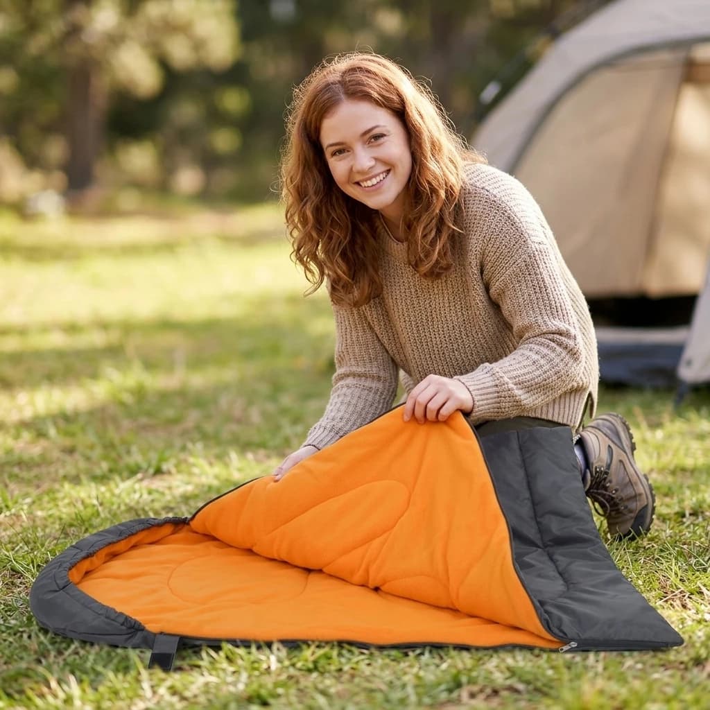 Dog Sleeping Bag Waterproof Dog Bed for Camping Outdoor Travel Warm Fleece Pet Sleeping Sack Winter Thermal Insulated Pad