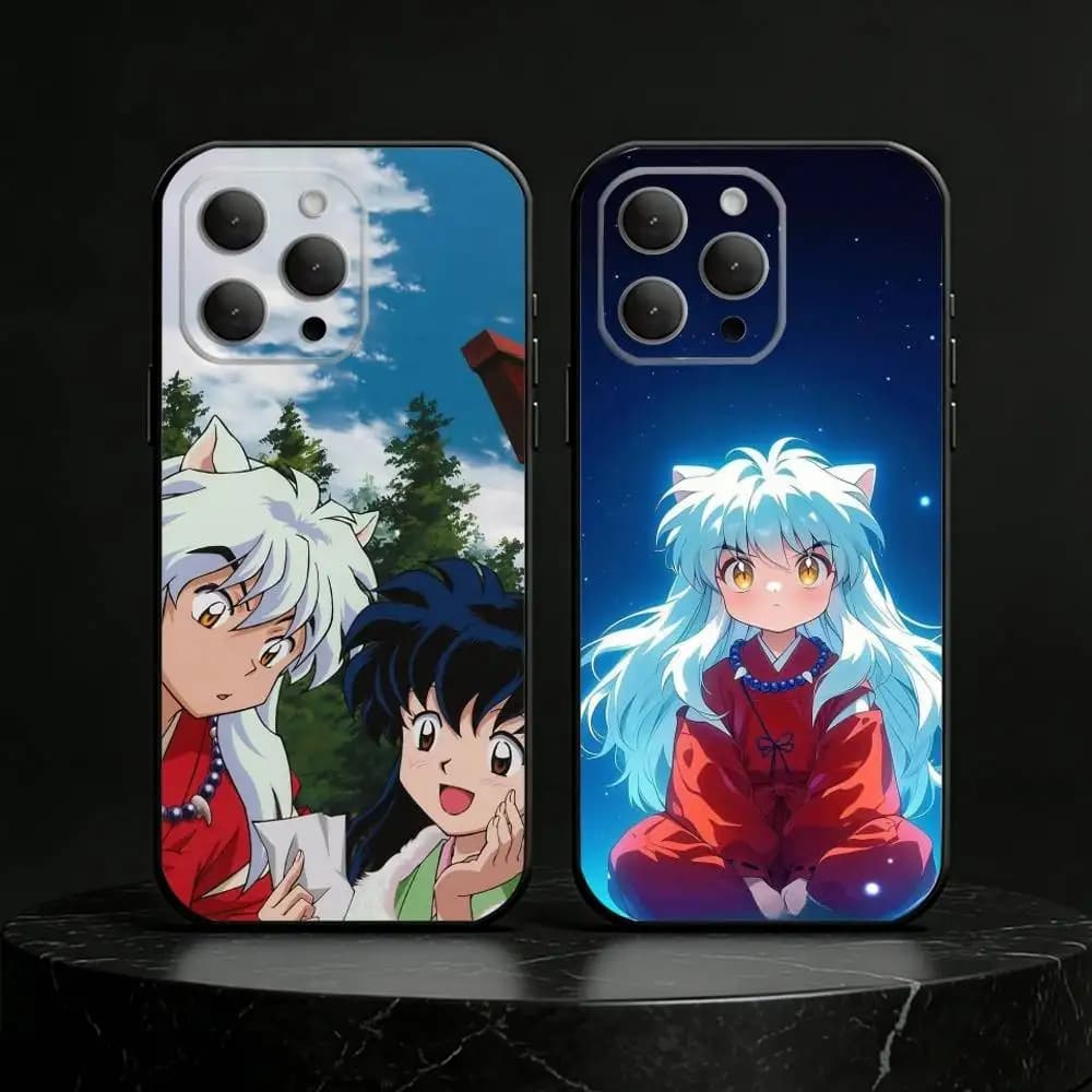 2026 Anime I-Inuyasha Phone Case For iPhone 17,16,15,14,13,12,11 Plus,Pro,Max,Mini Silicone black Soft Cover