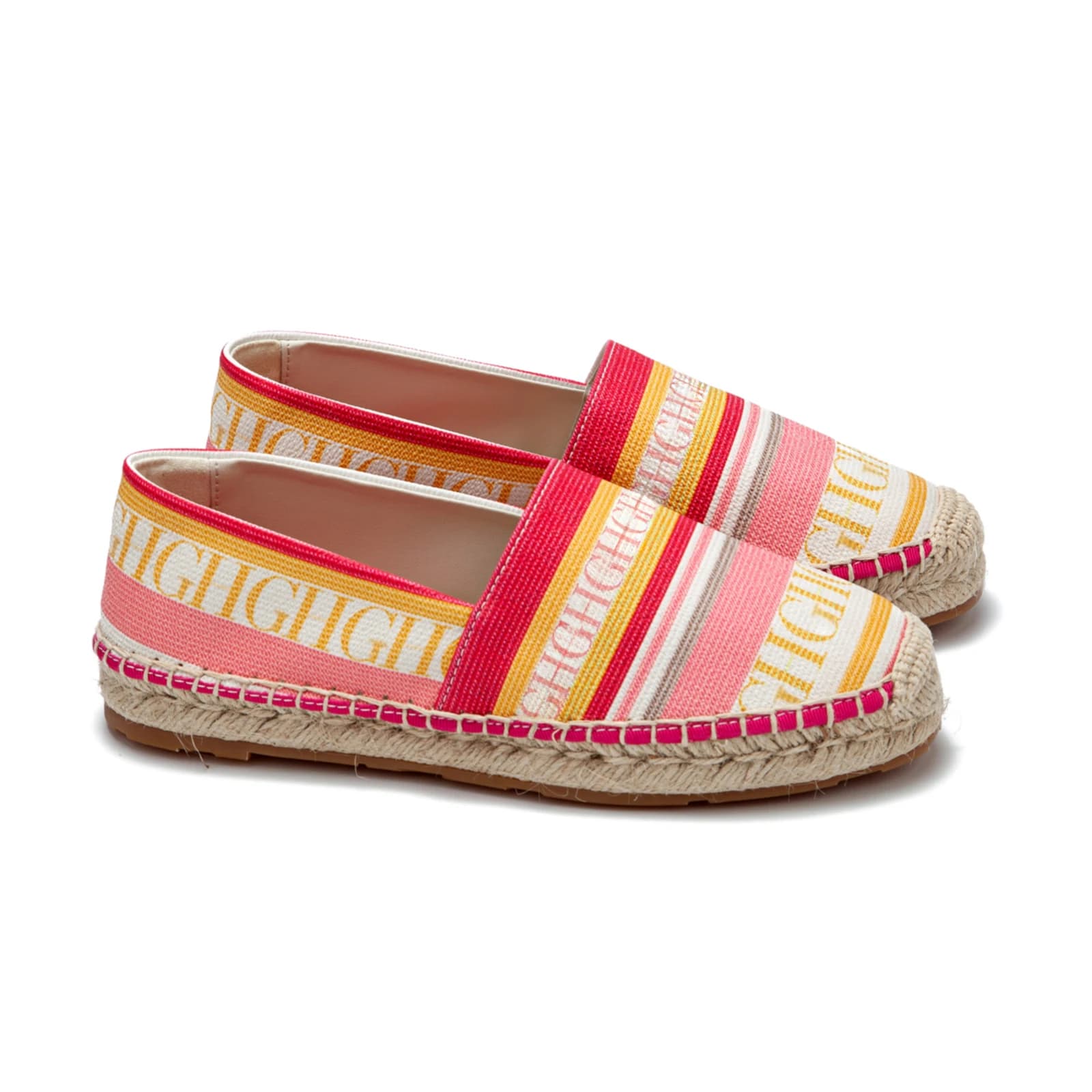 CHic 2026 Summer Women Canvas Espadrilles Striped Slip On Flat Casual Beach Shoes Breathable Jute Sole Red Stitching