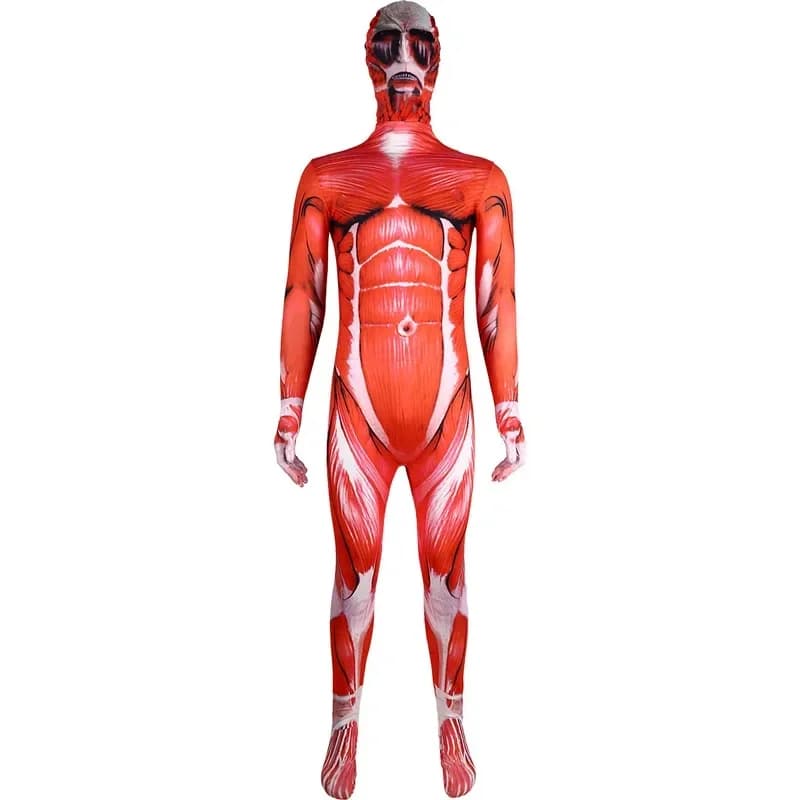 Titan Halloween Party Adulti Cosplay Tuta Costume Completo Zentai Tute Uomo Muscolo Stretto Suitx;3,v'6.f;9,