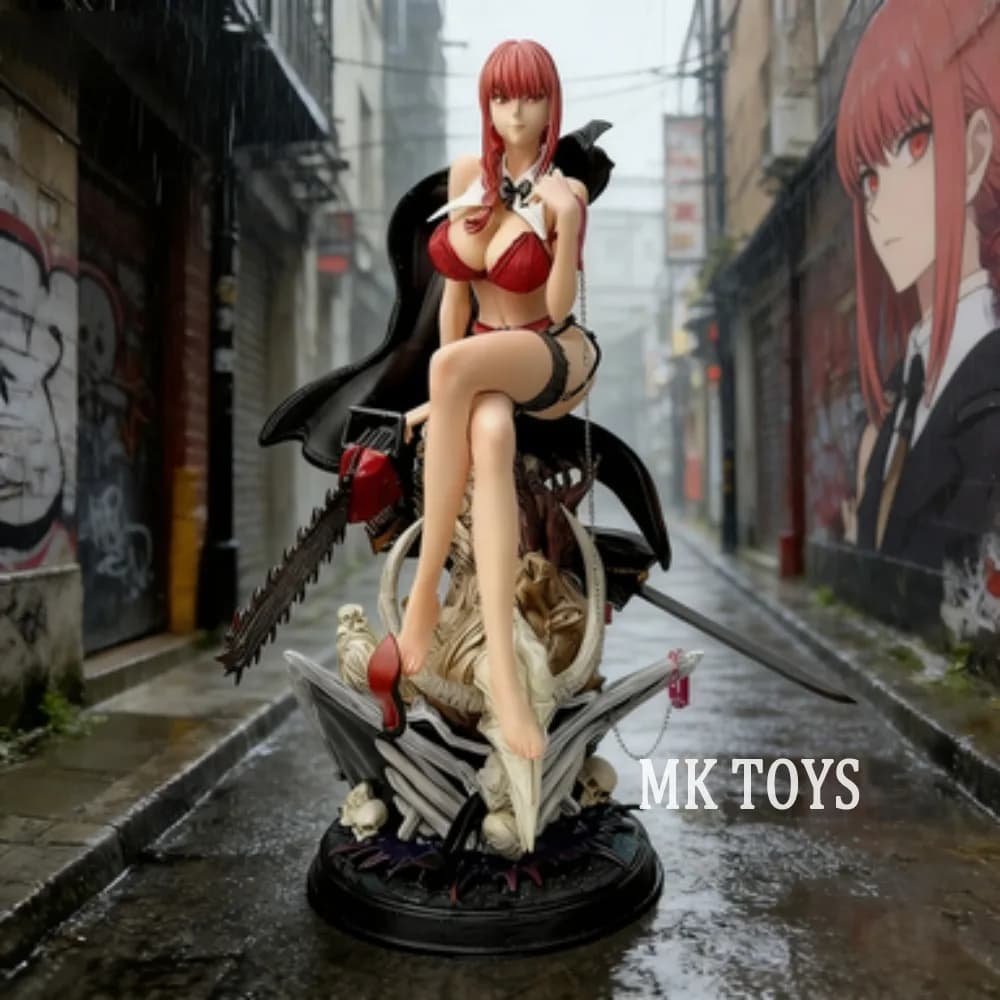 Statuetta Anime Chainsaw Man, Figura d'Azione di Makima, Statua in PVC, Ornamento da Scrivania, Modellino da Collezione, Regalo, 46cm/18.11in