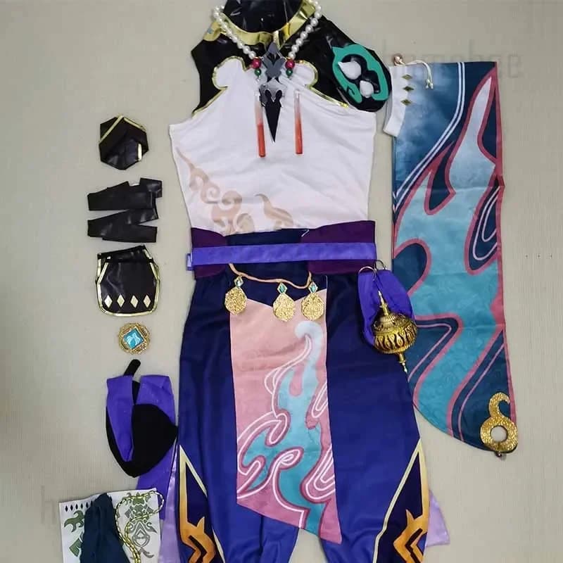 2026 Homchee COS Xiao Impact cosplay Costume Dress Wig Mask Vestido Outfits Full set 859N1