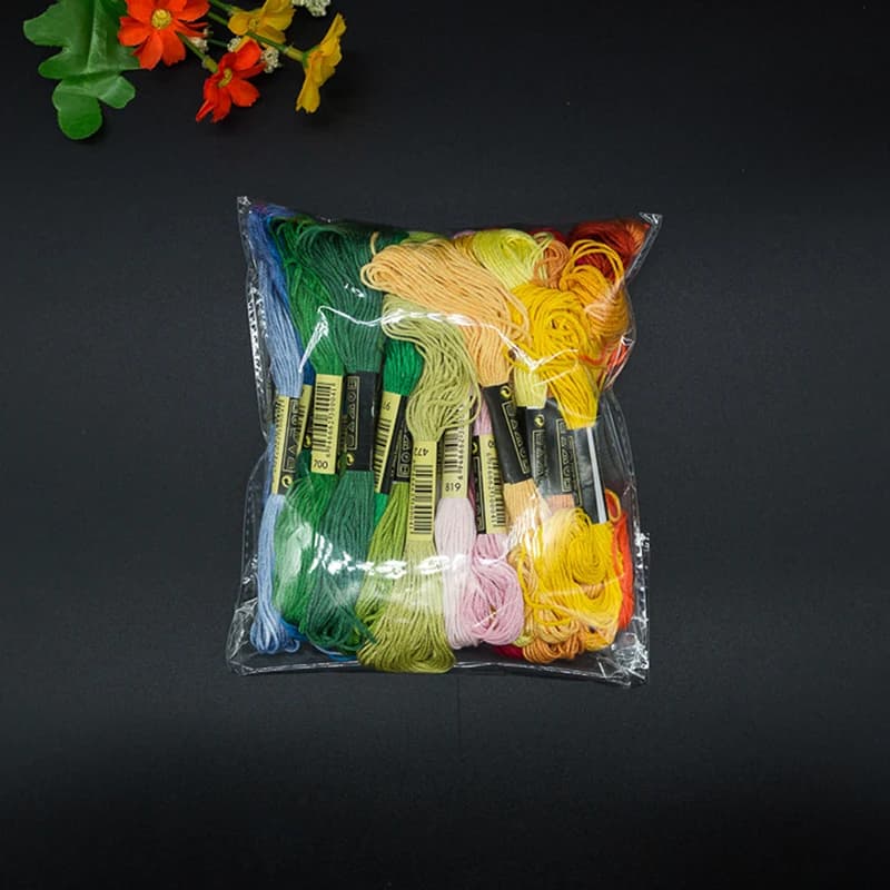 Multicolor Cotton Embroidery Thread Floss Skeins 24/100/50 DIY Sewing Kit Cross Tools Set for Home And Garden
