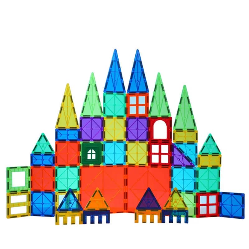 Piastrelle magnetiche Giocattoli per bambini Blocchi magnetici per bambini Giocattoli educativi STEM per ragazze e ragazzi Regalo di Natale