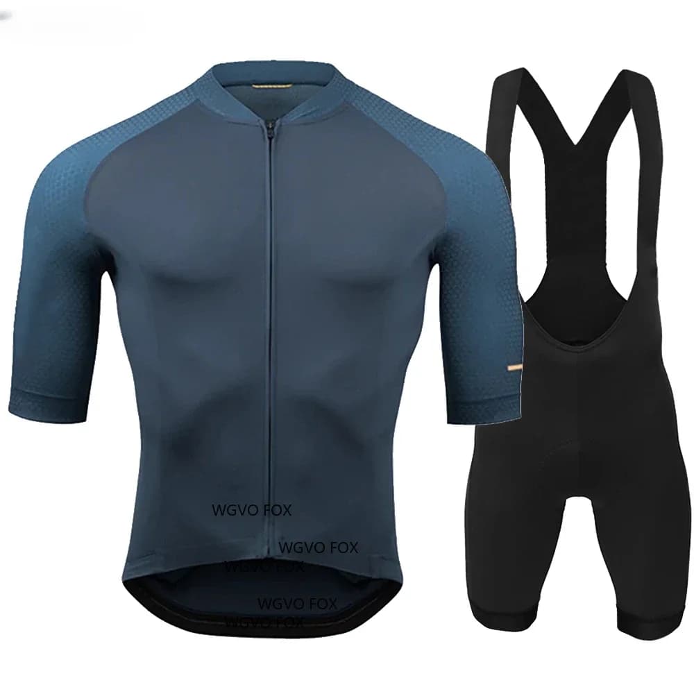 Men's Short Sleeved T-shirt Set Ropa Cycling Hombre Summer Cycling Clothing Set Shorts with Triathlon Saddles Bike Uniforms