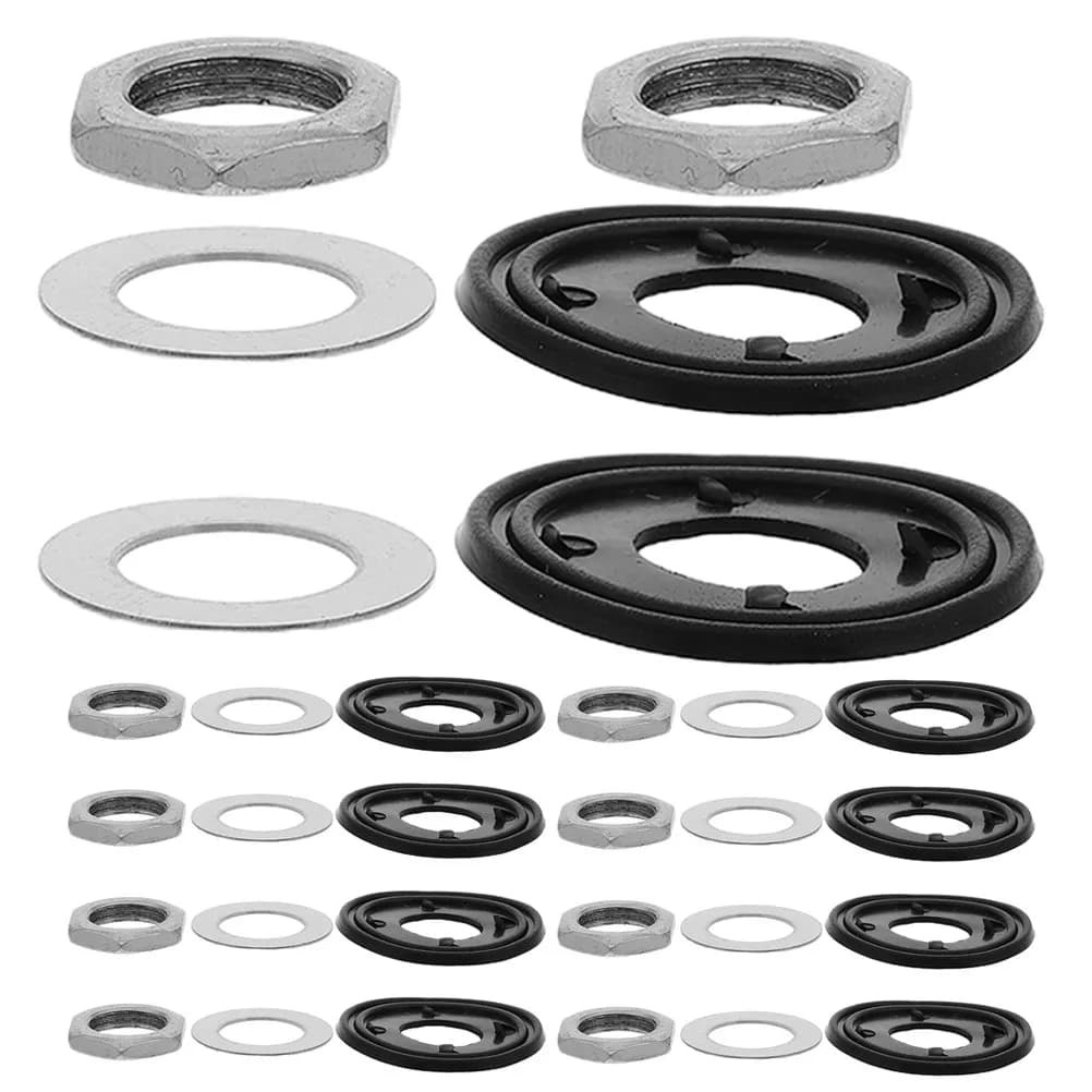10Sets Clock Components Kit Washers Nuts Gaskets for Wall Quartz Clocks DIY Repair Replacement Accessories Clock Parts