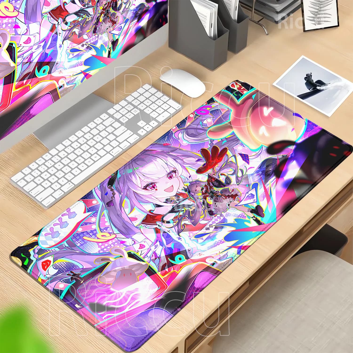 Tappetino per Mouse da Gaming Sparxie Honkai Star Rail, Stampa HD, Grande 900x400mm XXL, Mousepad per PC, Tappetino da Scrivania Anime con Bordi Cuciti