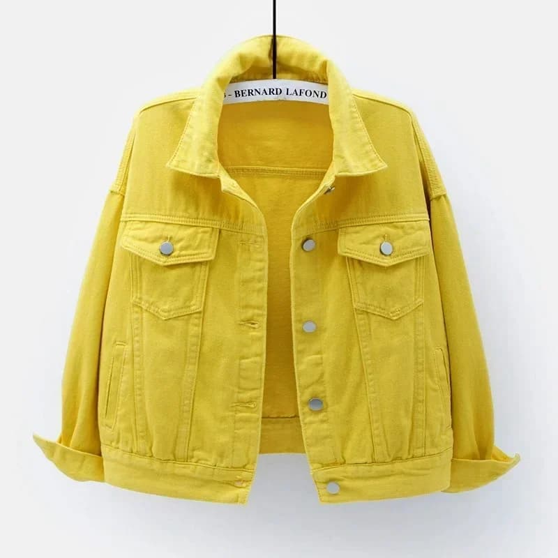 Jacket Women Jeans 2026 Jean Jackets for Women Coat Veste Femme Purple White Yellow Mujer Red Pink Blue Black 3xl 4xl 2025