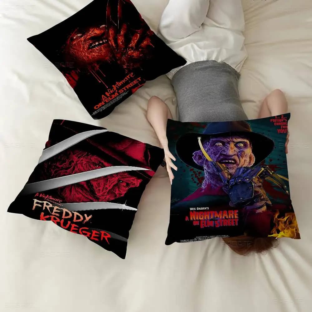 Fodera per cuscino Movie K-Krueger F-Freddy, cuscino decorativo per divano, decorazioni per la casa, fodere per cuscini