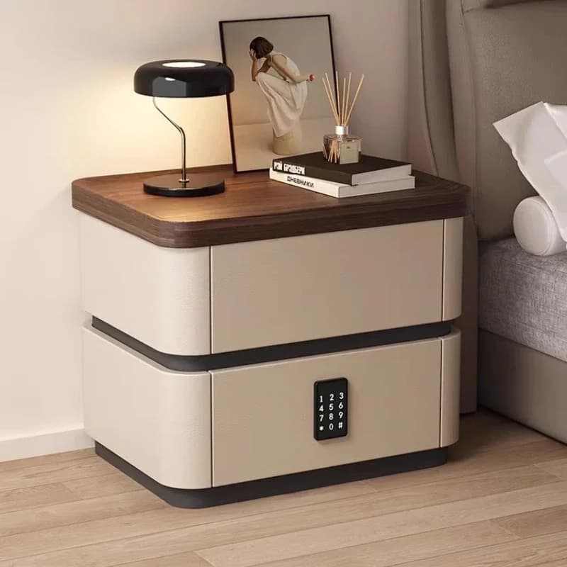 Comodino Intelligente con Serratura a Combinazione, Cassaforte Deluxe per Comodino, Armadietto, Comodini, Mobili per Camera da Letto