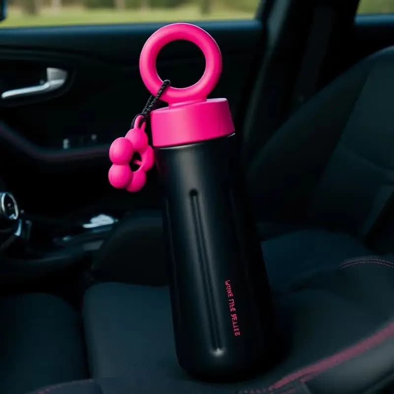 Bottiglia d'acqua per auto sportiva sottovuoto isolata in acciaio inossidabile 316 Bottiglia thermos unisex da 450 ml con bottiglia d'acqua pendente girasole