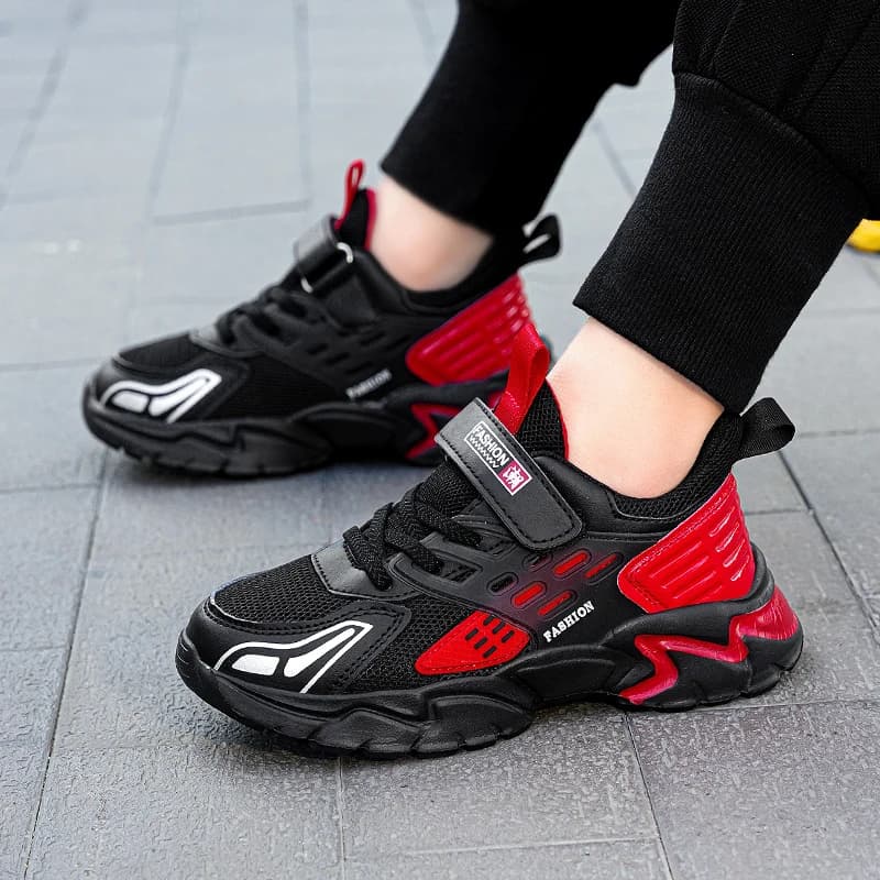 Nuove scarpe da corsa per bambini in pelle Moda giovani adolescenti Casual Walking Student Fashion Sneakers Traspiranti Morbide per bambini Sport40