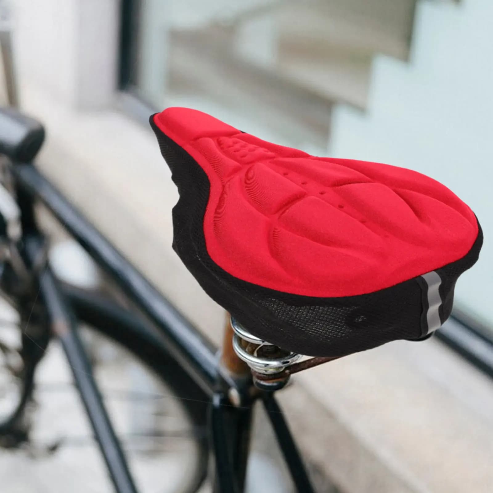 2 Pezzi Coprisella Bici Imbottito Traspirante Design Ergonomico 3D per Bici a Scatto Fisso, Mountain Bike e Bici da Strada - Copricuscino Comfort