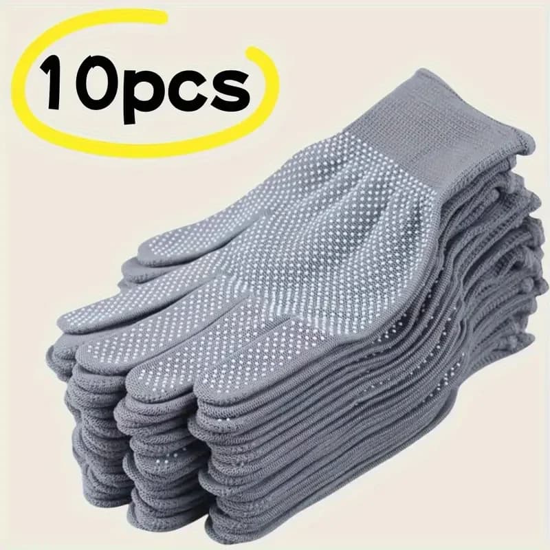 Guanti in nylon da 10 pezzi - Traspiranti e antiscivolo per ciclismo, pesca, campeggio - Multicolore unisex