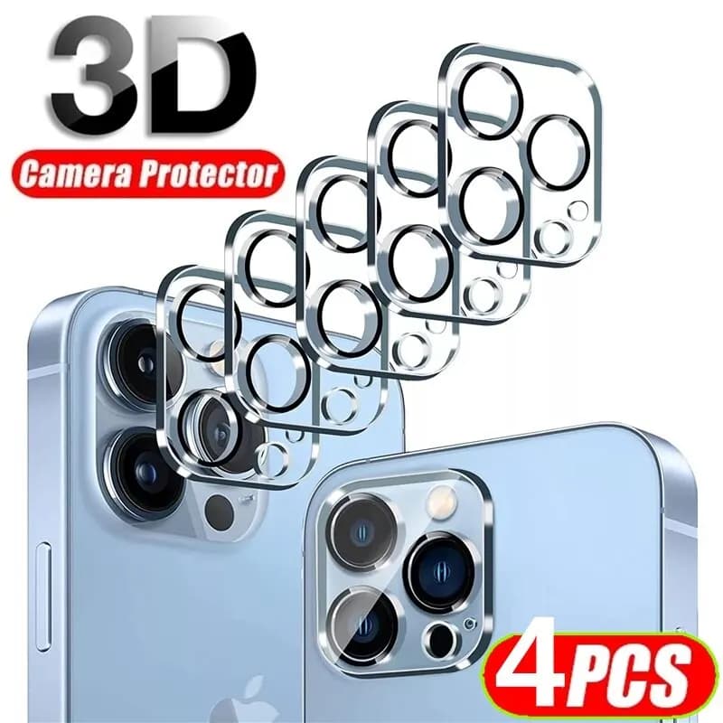 4 pezzi di vetro protettivo a copertura totale per iPhone 14 Pro Max XR X XS protezione dello schermo dell'obiettivo della fotocamera per iPhone 13 Pro Max 12 Mini 11 Pro